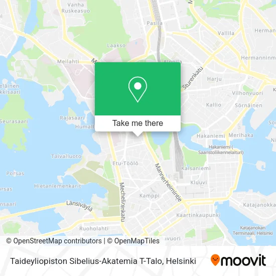 Taideyliopiston Sibelius-Akatemia T-Talo map