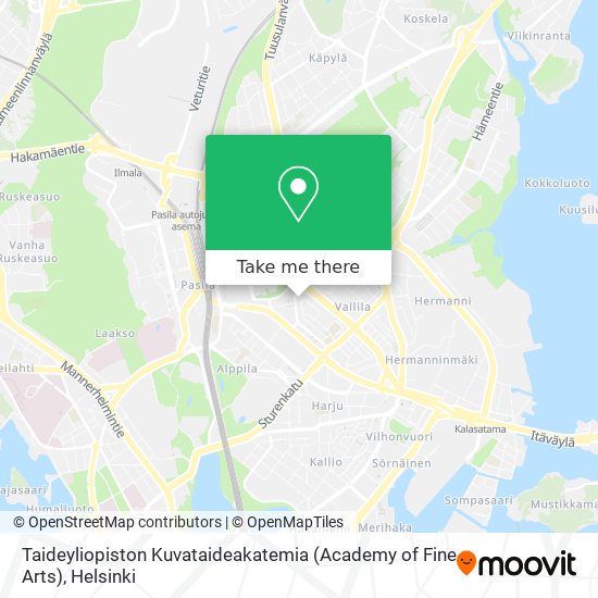 Taideyliopiston Kuvataideakatemia (Academy of Fine Arts) map