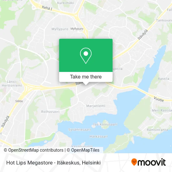 Hot Lips Megastore - Itäkeskus map