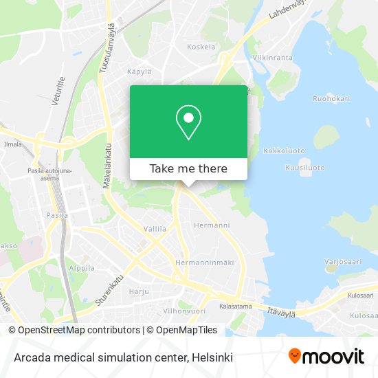 Arcada medical simulation center map