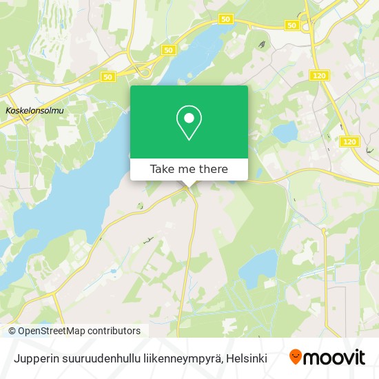 Jupperin suuruudenhullu liikenneympyrä map