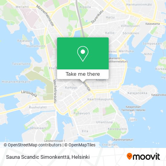 Sauna Scandic Simonkenttä map