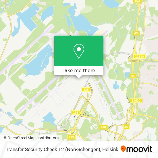 Transfer Security Check T2 (Non-Schengen) map