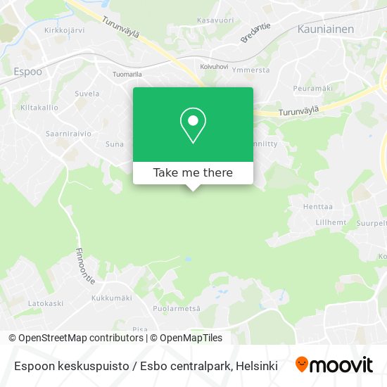 Espoon keskuspuisto / Esbo centralpark map