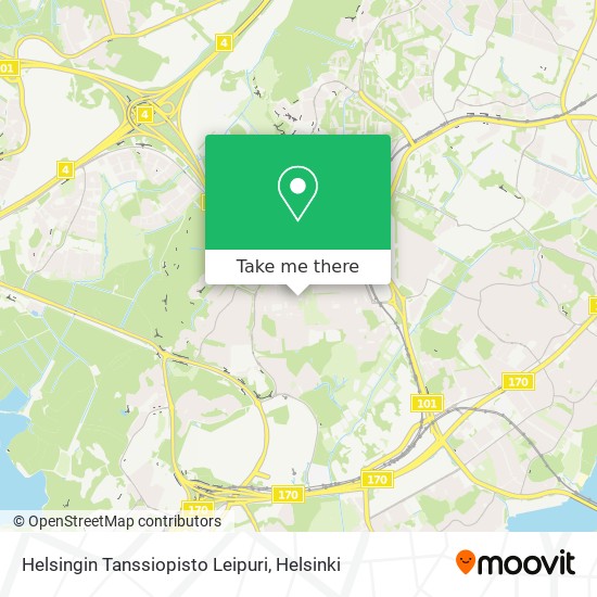 Helsingin Tanssiopisto Leipuri map