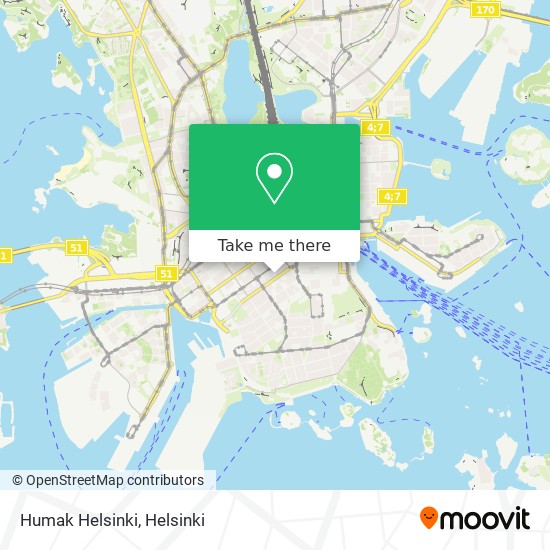 Humak Helsinki map