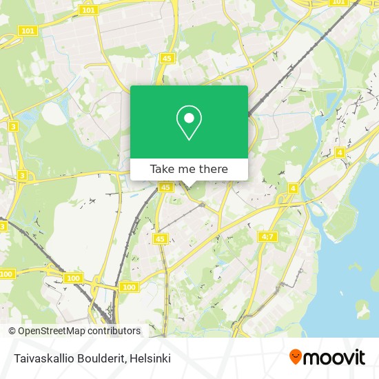 Taivaskallio Boulderit map