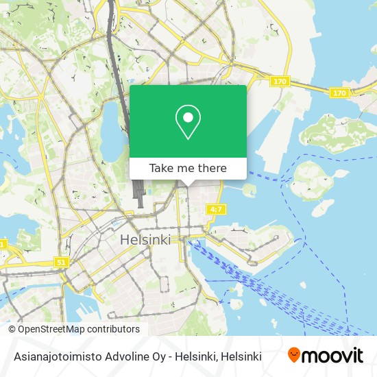 Asianajotoimisto Advoline Oy - Helsinki map