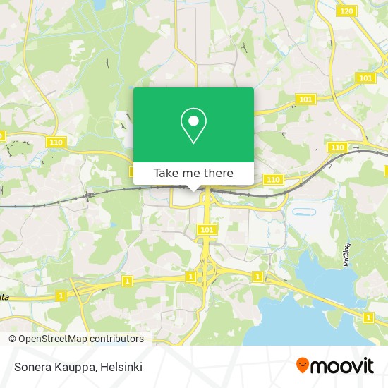 Sonera Kauppa map