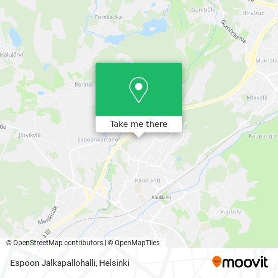 Espoon Jalkapallohalli map