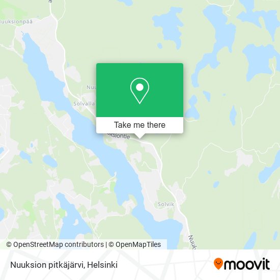 Nuuksion pitkäjärvi map