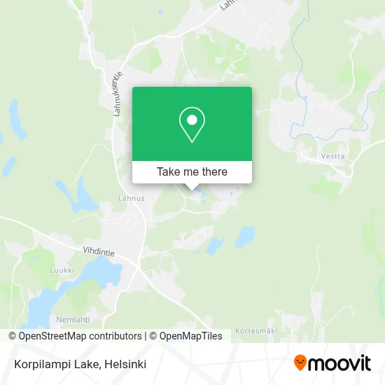 Korpilampi Lake map