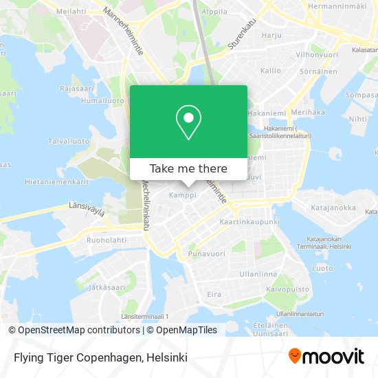 Flying Tiger Copenhagen map