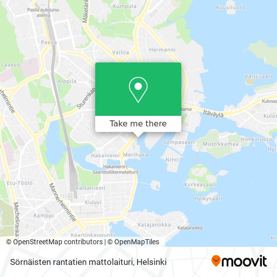 How to get to Sörnäisten rantatien mattolaituri in Helsinki by Bus, Train  or Metro?