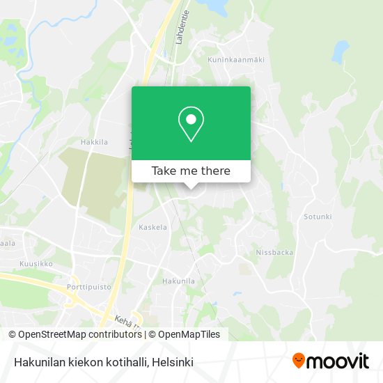 Hakunilan kiekon kotihalli map