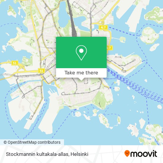 Stockmannin kultakala-allas map