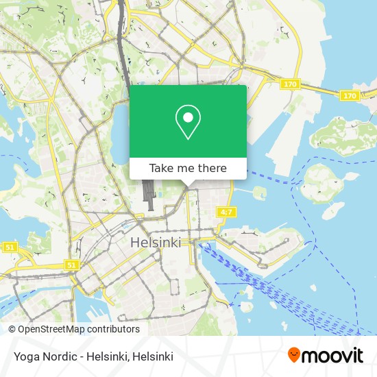 Yoga Nordic - Helsinki map