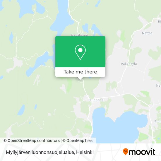 Myllyjärven luonnonsuojelualue map
