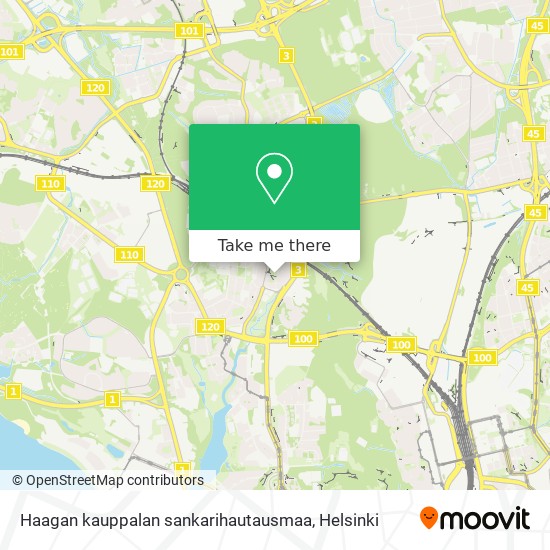 Haagan kauppalan sankarihautausmaa map