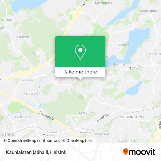 Kauniaisten jäähalli map