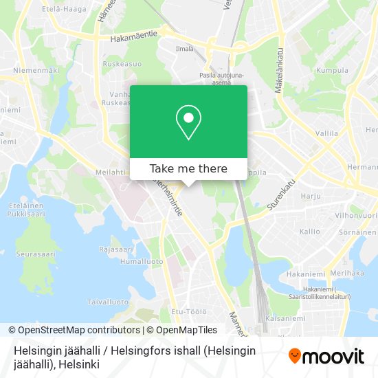 Helsingin jäähalli / Helsingfors ishall map