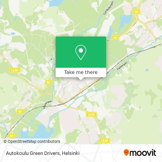 Autokoulu Green Drivers map