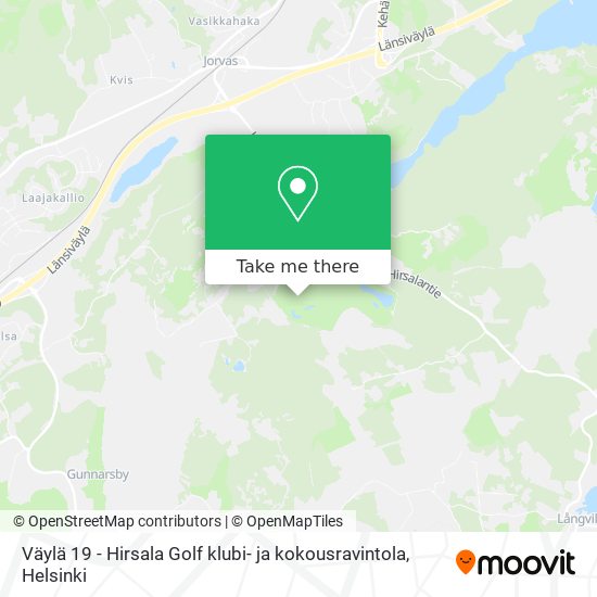 Väylä 19 - Hirsala Golf klubi- ja kokousravintola map