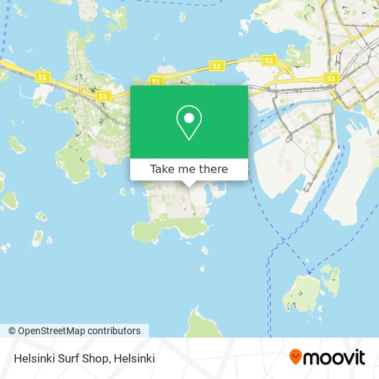 Helsinki Surf Shop map