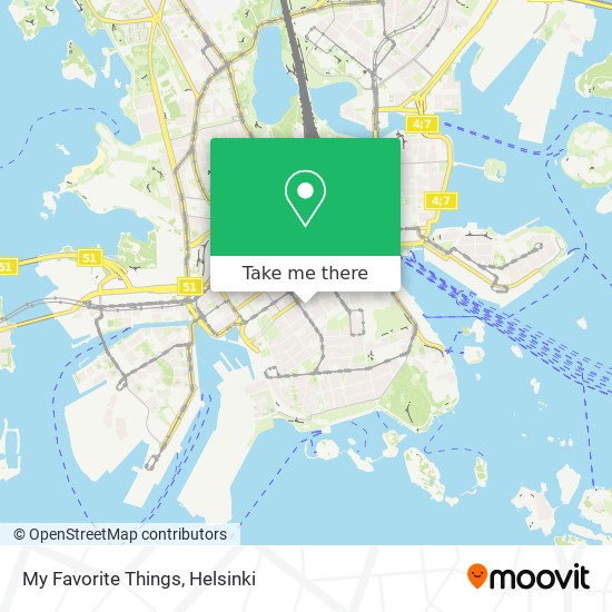 My Favorite Things map