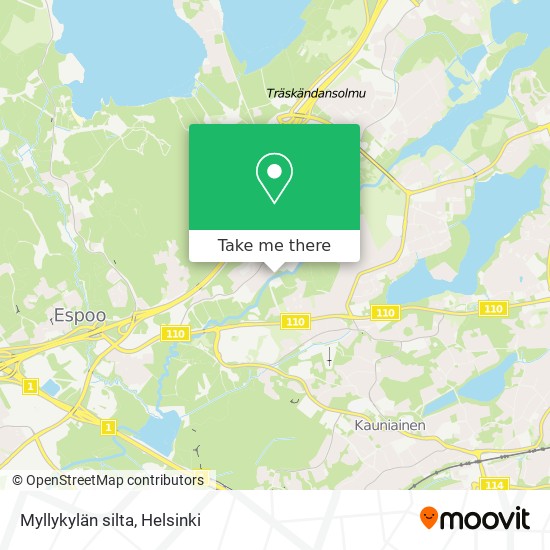 Myllykylän silta map