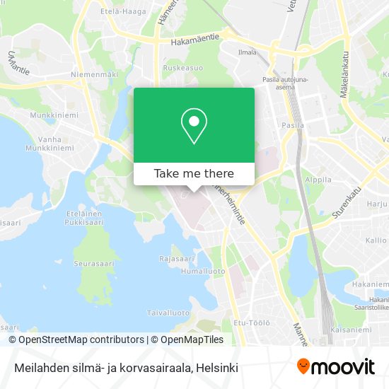 Meilahden silmä- ja korvasairaala map