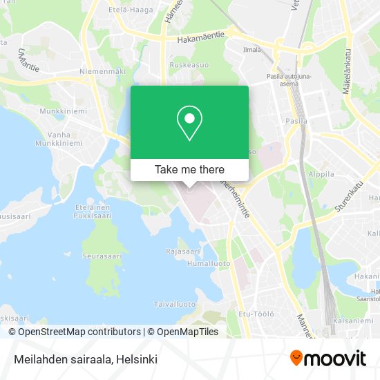 How to get to Meilahden sairaala in Helsinki by Bus, Metro or Train?