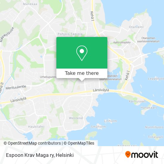 Espoon Krav Maga ry map