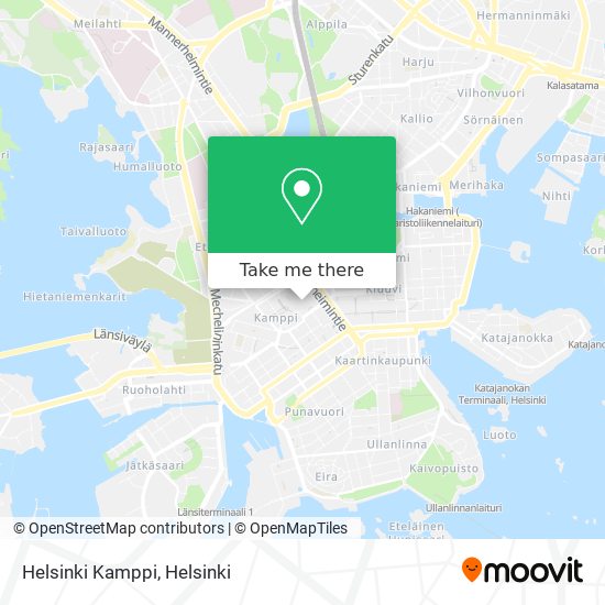 Helsinki Kamppi map