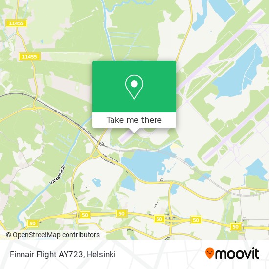 Finnair Flight AY723 map