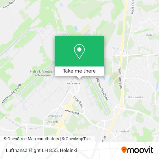 Lufthansa Flight LH 855 map