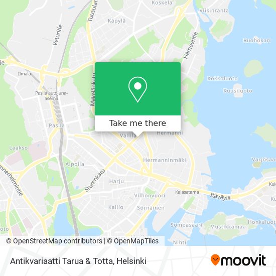 Antikvariaatti Tarua & Totta map