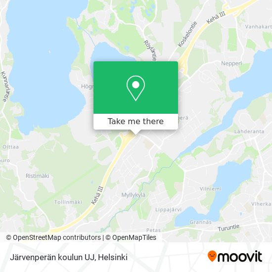 Järvenperän koulun UJ map