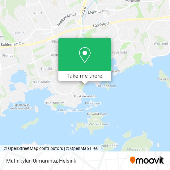 How to get to Matinkylän Uimaranta in Espoo by Bus or Metro?