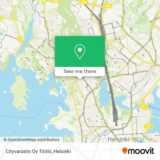 Cityvarasto Oy Töölö map