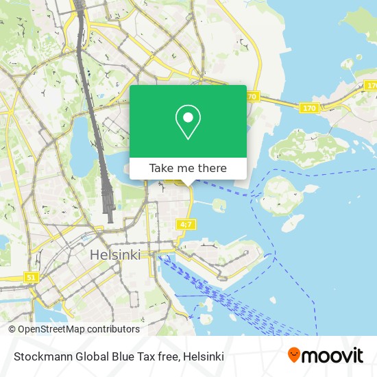 Stockmann Global Blue Tax free map