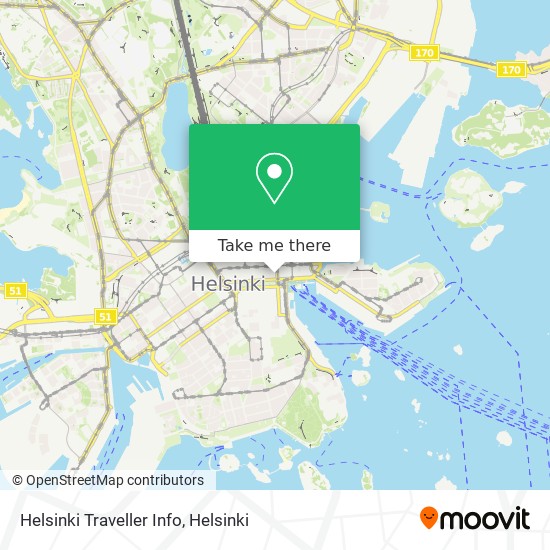 Helsinki Traveller Info map
