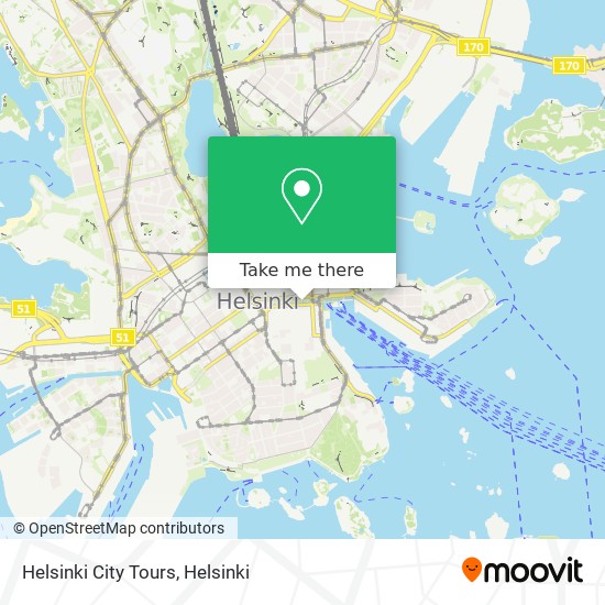 Helsinki City Tours map