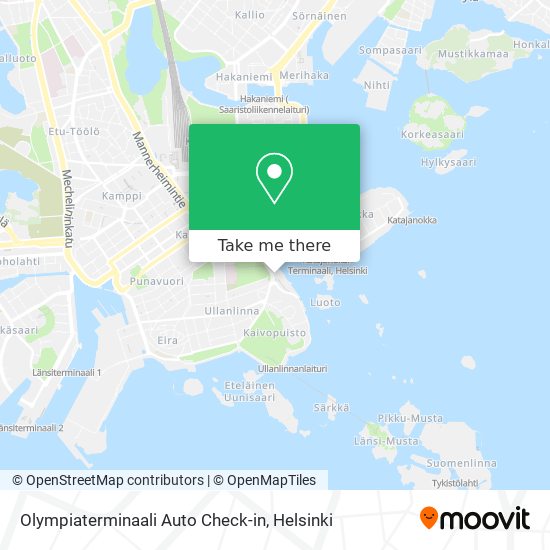 Olympiaterminaali Auto Check-in map