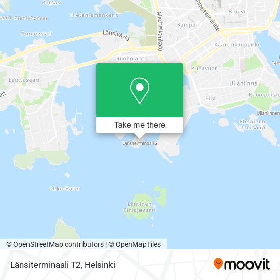 How to get to Länsiterminaali T2 in Helsinki by Bus, Tram, Metro or Train?