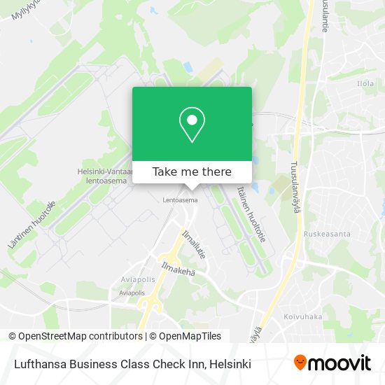 Lufthansa Business Class Check Inn map