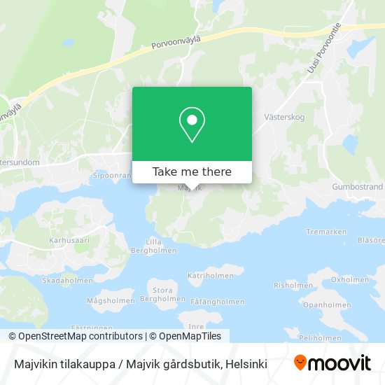 Majvikin tilakauppa / Majvik gårdsbutik map