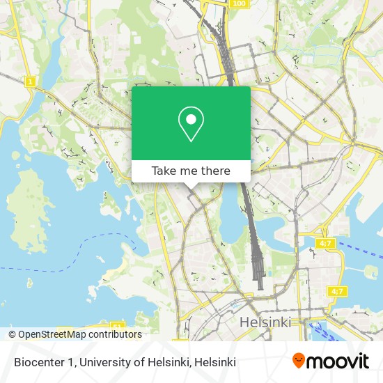 Biocenter 1, University of Helsinki map