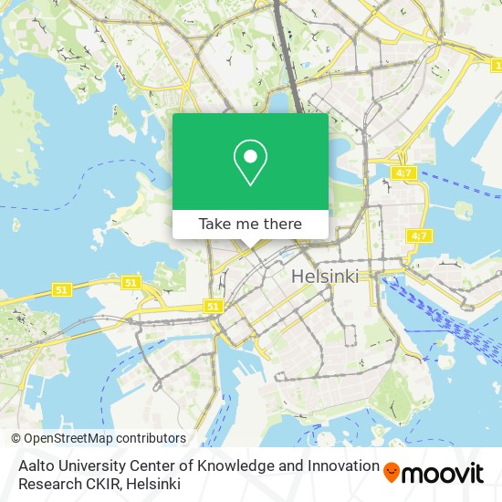 Aalto University Center of Knowledge and Innovation Research CKIR map