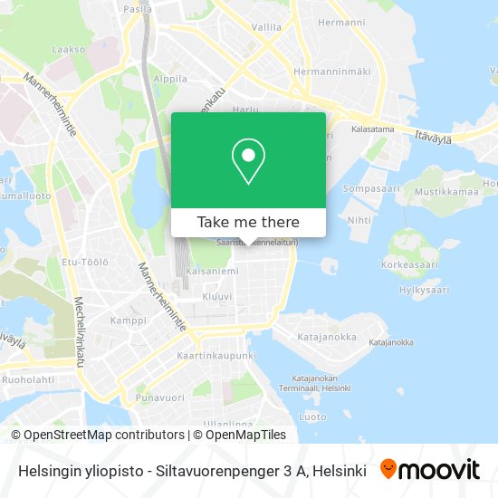 Helsingin yliopisto - Siltavuorenpenger 3 A map